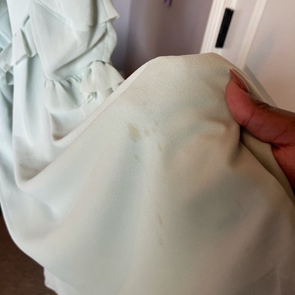 Fit and Flare High Neck Plunge Dress with Ruffle Details - True Decadence - Picture 8 of 10